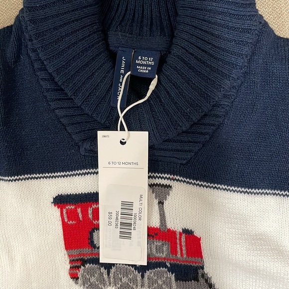 Brand new Janie and Jack 6-12M baby boy sweater - Picture 2 of 3